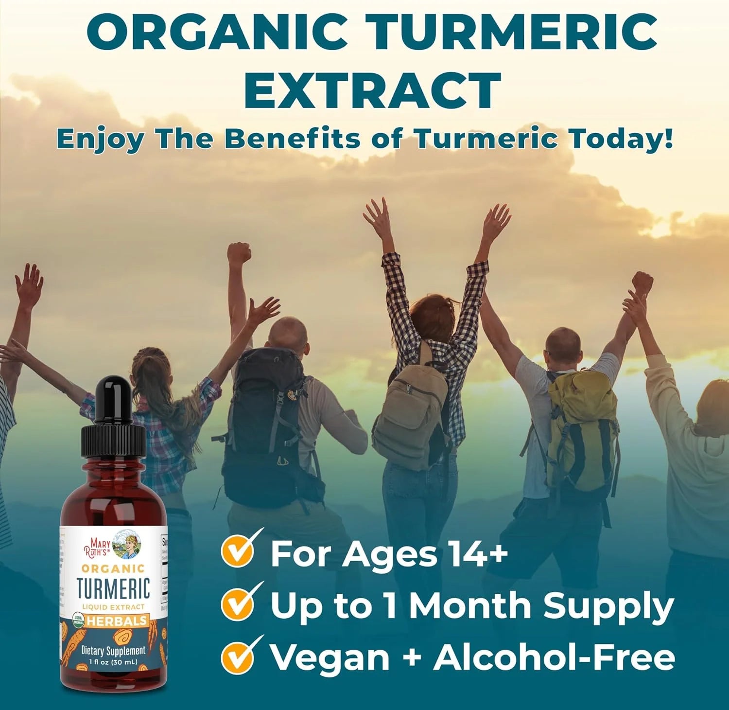 Organic Turmeric Root Liquid Herbals, 1 Oz