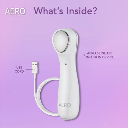 AERO, 3-In-1 Skincare Infusion Device for Anti-Aging and Maximum Skincare Absorption – White