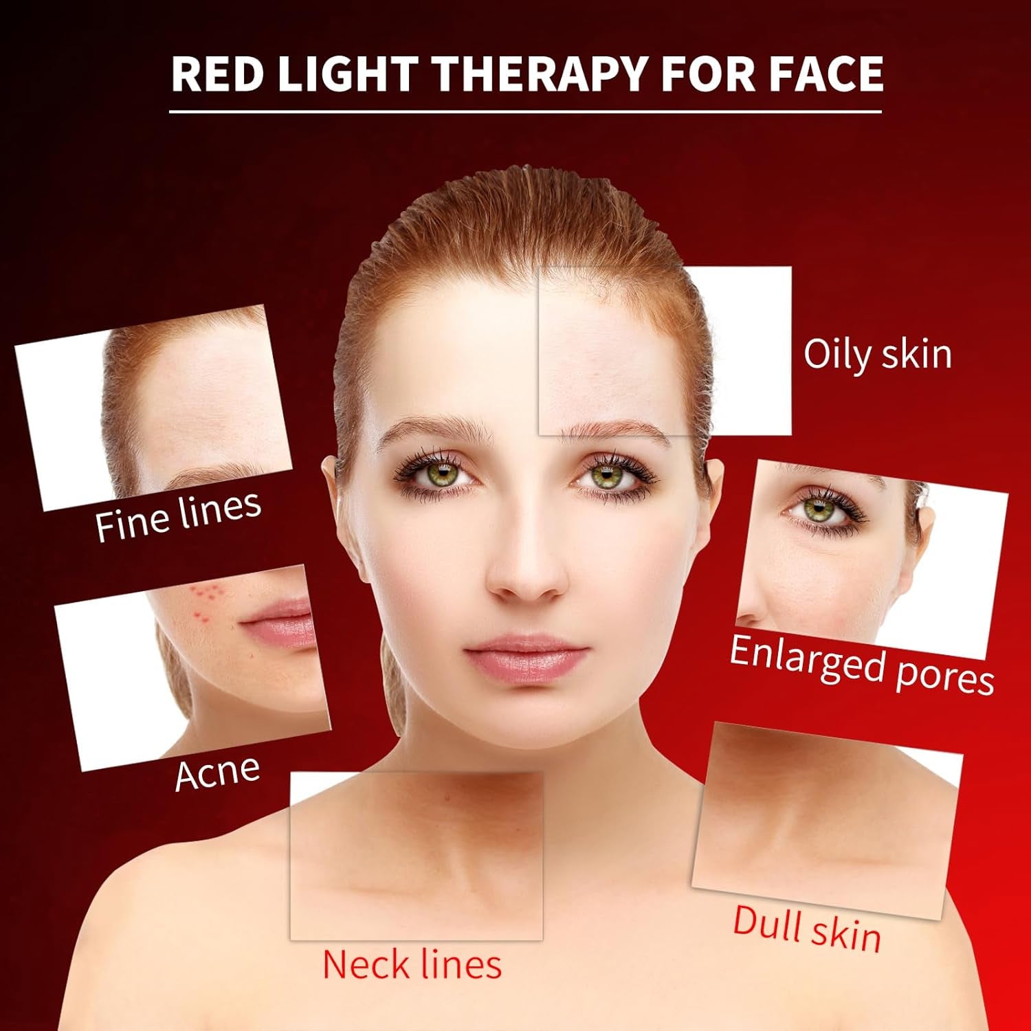 Red Light Therapy for Face, 7 Color LED Face Mask Neck Body SPA Skin Care Equipment at Home Use