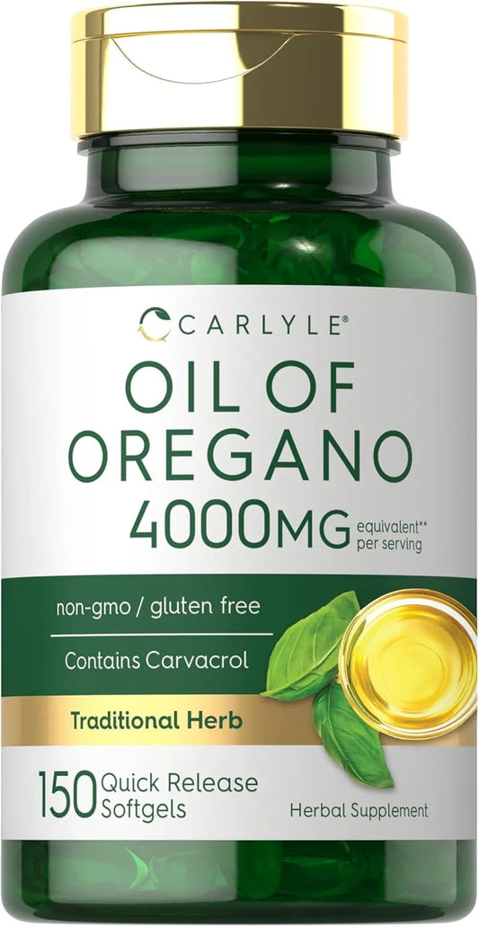 Oregano Oil Capsules | 4000 Mg | 150 Softgels for Men and Women | by