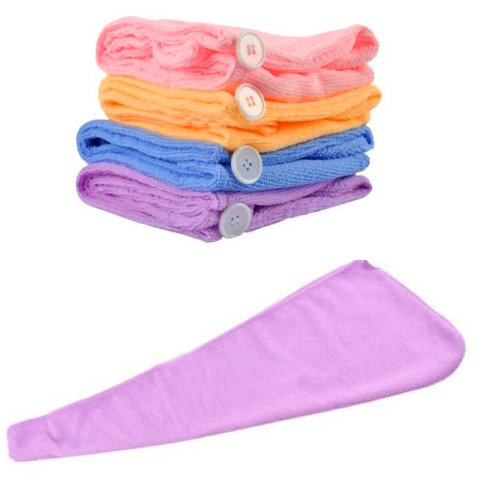 2 Quick Dry Twist Hair Turban Towel Microfiber Hair Wraps Bath Towel Cap Hat Spa