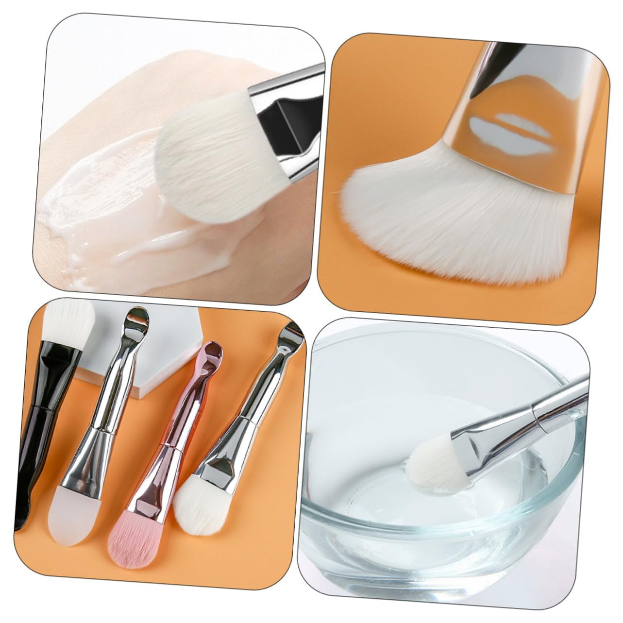 3Pcs Mask Brush Make up Spatula Tool Make up Brush Spa Applicator Brush Cosmetic Spatula Mask Tools Face Care Tools Cream Applicator Stick Makeup Applicator Make up Kit