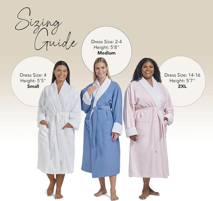 Women'S Microfiber Robe by BOCA - Luxury Hotel Bathrobe, Long Spa Robes for Women - Generous Sizing