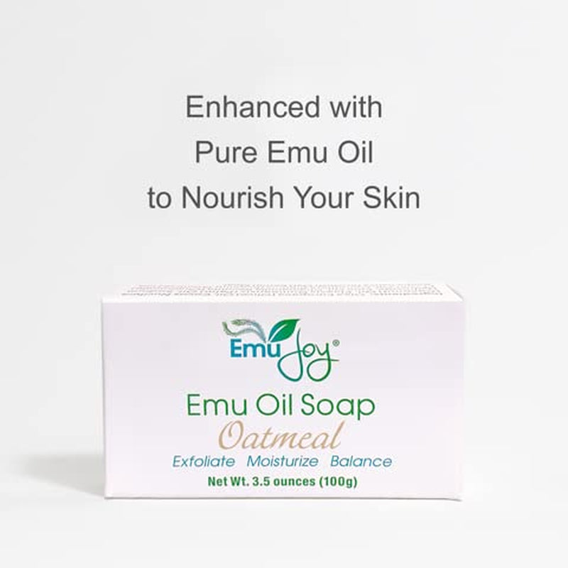 Soap | Emu Oil-Oatmeal Exfoliate | Moisturize | Helpful in Controlling Red, Dry, Itchy Skin | All Natural Ingredients | One Solution for Whole Family