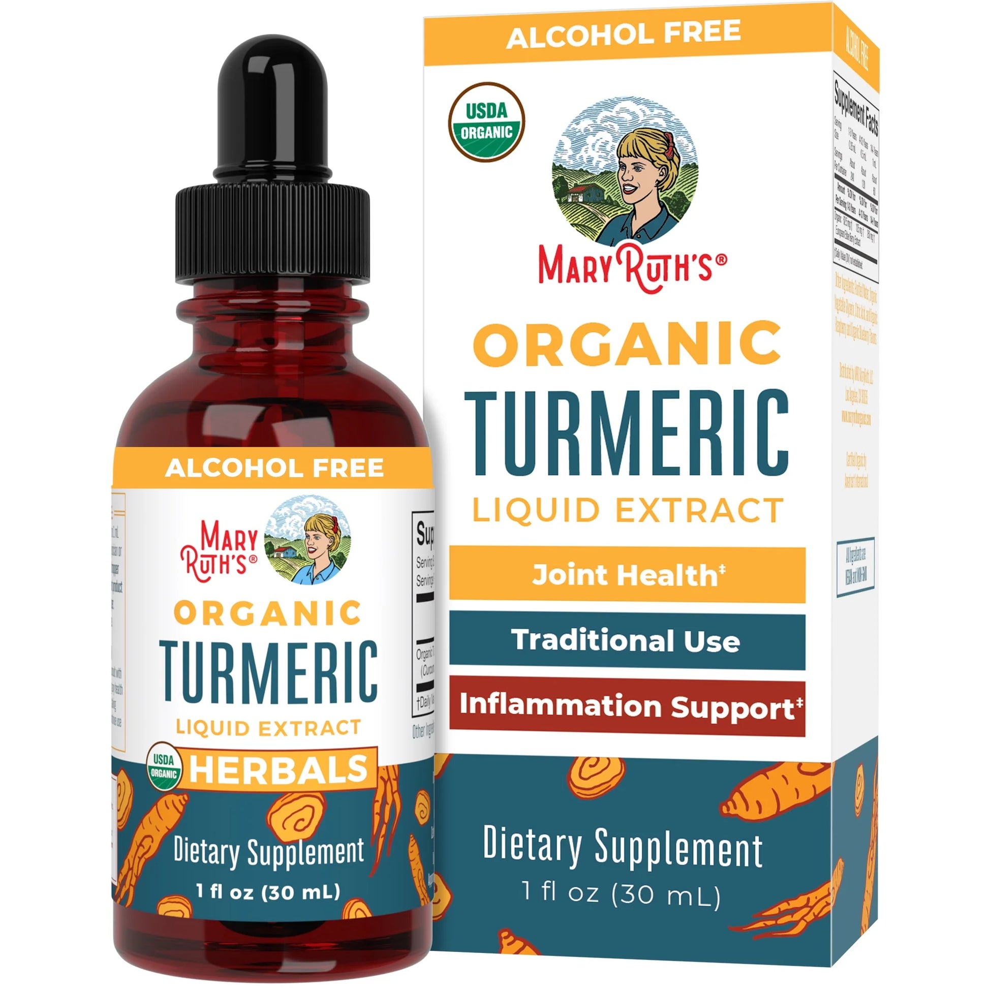 Organic Turmeric Root Liquid Herbals, 1 Oz